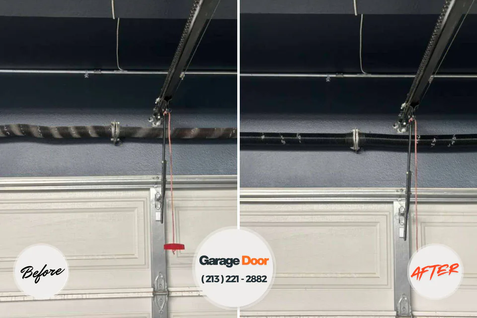 Before and after: garage door repair Beaver Dam, KY